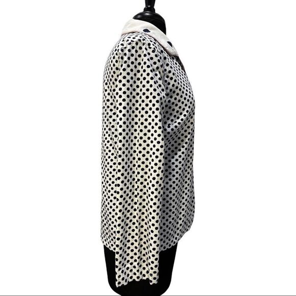 Boden Polka Dot Long Sleeve Flannel Pajama Top Sz XS - Picture 4 of 12